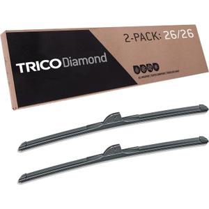 TRICO Diamond 26" + 26" Premium Automotive Replacement Windshield Wiper Blades (Set of 2), Passenger and Driver Side All-Weather Beam Wiper Blades for Select Vehicle Models
