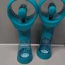 O2COOL 2 Pack Elite Battery Powered Handheld Water Misting Fans (Teal)