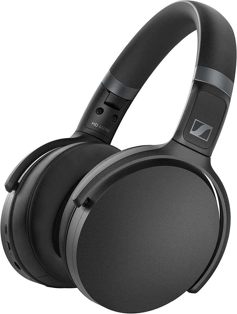 Sennheiser HD 450SE Black Bluetooth 5.0 Wireless Headphone with Alexa Built-in - Active Noise Cancellation, 30-Hour Battery Life, USB-C Fast Charging, Foldable - Black