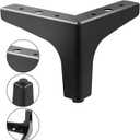 AODIOU Furniture Legs Metal Feet: Cabinet Legs 4 Inch Triangle Feet Replacement Dresser Legs Set of 4