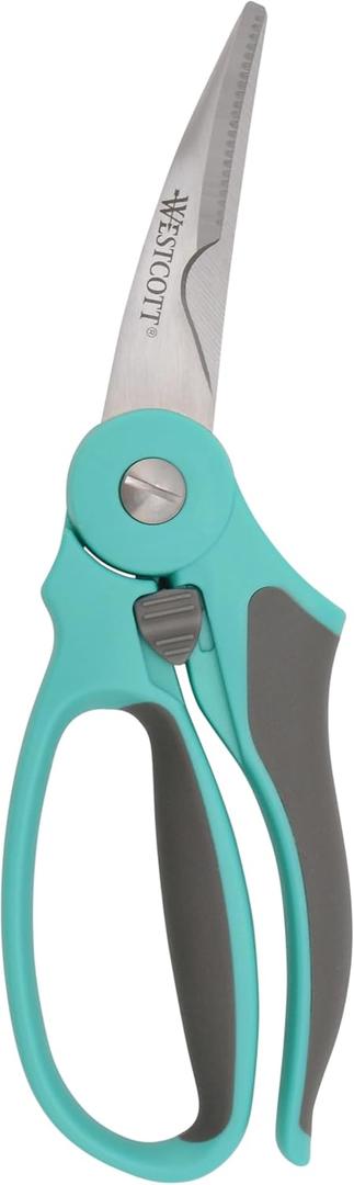 Westcott 9-Inch Titanium-Bonded Kitchen Shears - Soft Handle Spring-Assist Scissors for a Variety of Kitchen Tasks, Ideal for Poultry, Vegetables, and More