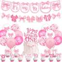 Birthday Party Decoration Set, Holiday Commemorative Celebration, Cartoon First Birthday, Party Supplies Set Banner, Hanging Swirl Decorations, Honeycomb Decorations (1/2 Half-Year)