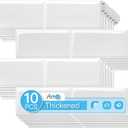 Art3d 10-Pack Heavy-Duty Peel and Stick Backsplash, 12.6 x 10.6 Inch Stick on Wall Tiles for Kitchen Bathroom Countertop Decor, White
