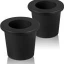 Outus Patio Table Umbrella Hole Ring Umbrella Cone Wedge Plug Umbrella Stabilizer Sleeve for 2 to 2.5 Inch Patio Table Hole and 1.5 Inch or Umbrella Pole Adapter (Black, 2 Pieces)