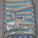 Toiletry Bag for Women Travel Water-resistant Cosmetic Bag Fashion Stripes Makeup Bag with Hanging Hook Preppy for Store Toiletries Cosmetic Accessories Medium Blue