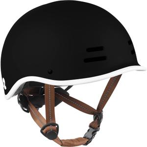 Retrospec Remi Kids' Bike Helmet for Youth Boys & Girls- Bicycle Helmet with Built-in Visor and Adjustable Reflective Straps for Skateboarding, Scooters, Rollerblading - Matte Black - 49-53cm