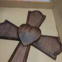 BGCarvedGrace Wooden Wall Cross with Heart Center, 20"L x 13"W