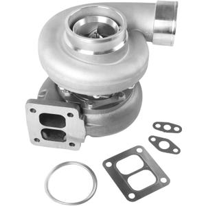 Universal Turbo Turbocharger Compatible with GT45 T4, Turbo Charger Kit 0.66 A/R 600+HP Boost for 4.0L-6.0L Engine with Flange