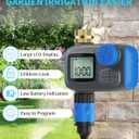 Sprinkler Timer, Programmable Hose Timers for Watering with Brass Swivel, Digital Irrigation Controller System with Rain Delay/Manual Mode/Automatic Watering for Outdoor Garden Yard Lawn