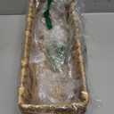 Wicker Storage Baskets with Handle Water Hyacinth Basket for Organizing Decorative Storage Bins for Countertop Toilet Tank Boho Rectangular Home Organizer (Natural, 14.5" x 5.5" x 4.1")