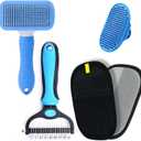 4PCS Pet Grooming Tools Dog Brush | Pet Grooming Rake | Dog Hair Remover | Dog Shampoo Brush 4-in-1 Pet Grooming Kit Suitable for detangling, Hair Removal, Bathing, and Massage