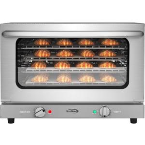 KoolMore 23 in. Commercial Countertop Convection Oven for Half-Size Pans with 4 Racks 1600W of Power in Stainless-Steel, ETL Listed for Safety and Sanitation (KM-CTCO-15)
