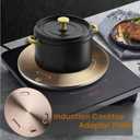 Induction Adapter Plate, Lifenergric Heat Diffuser Simmer Plate for Glass Electric Stove Top Heat Diffuser with Removable Handle, Induction Converter Disk for Cookware Accessories 7.9inch