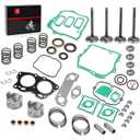 Top End kit STD Piston & Ring + Gasket Seal + Exhaust Valve + Intake Valve Spring Rebuild Kit Compatible with EZGO Fuji Robin 295cc Golf Cart EH29C 4 Cycle MCI Engine 1991-2002