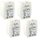 Hotop 4 Pack 24 Volt Transformer, 40 VA AC Transformer Plug in with PTC Fuse Compatible with Ring Doorbell and Thermostat, Compatible with Nest, Ecobee, Sensi/Honeywell/24V Adapter
