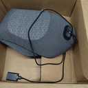 3 in 1 Back Massager, Electric Lumbar Support Pillow, Triple Fusion Back Massager for Pain Relief Deep Tissue, with Traction, Vibration & Heat and Against for Lower Backs&Spine Support (Black)