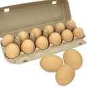 12 PCS Brown Wooden Eggs to Paint Fake Easter Eggs Dummy Faux Wooden Eggs for Crafts, Easter Decorations, Get Hens to Lay Eggs