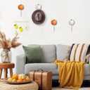 Weysat 4 Pcs Autumn Pumpkin Wall Hooks Pumpkin Key Holder Fall Towel Hooks Thanksgiving Wall Decor Heavy Duty Clothes Hanger for Fall Bathroom Living Room Decor