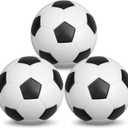 5 Inch Foam Mini Soccer Balls for Indoor Mini Soccer Hoops, Soft Squishy Soocer for Soccer Game Sets | Swimming Pool Balls Beach Balls Great Sport Gift for Adults & Kids Sensory Stress Balls 3 Pack (White)