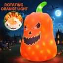 Kalolary 20FT Tall Halloween Inflatables Pumpkin Outdoor Decorations, Giant Pumpkin Ghost Blow Up Yard Decorations with Build-in Flashing Lights for Yard Garden Lawn Indoor Outdoor Decors