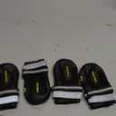 QUMY Dog Shoes for Large Dogs, Medium Dog Boots & Paw Protectors for Winter Snowy Day, Summer Hot Pavement, Water-Resistant in Rainy Weather, Outdoor Walking, Indoor Hardfloors Skid-Resistant Sole (Size 6: 2.6''x3.0''(W*L) (Pack of 4))