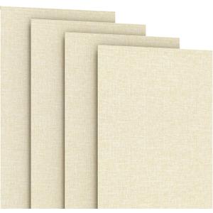 4-Panel Replacement Fabric for Sliding Panel Track Blinds 23" W x 96" L Fabric Only Pre-Attached Hook & Loop Fasteners Trimmable, No Bottom Rail Included, Room Darkening - Beige