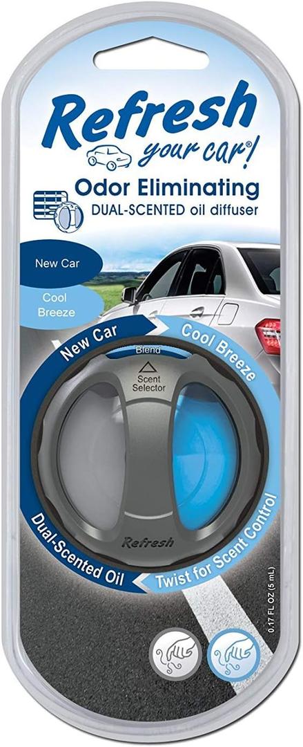 Refresh Your Car! E300865304 Dual Scent Diffuser, New Car/Cool Breeze