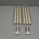 Homemory 11 inches Waxy Flameless Taper Candles with Remote Timer Dimmer, 6 Pcs Battery Operated Taper Candles with Flickering Flame, Ivory LED Candlesticks for Wedding, Christmas Indoor Decoration