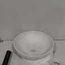 Design Vessel Sink Concrete Bathroom Sink above Counter Small Vessel Sink Bathroom Sink Bowl Countertop Modern Sinks with Faucet and Drain Combo 15.7" Round Gray