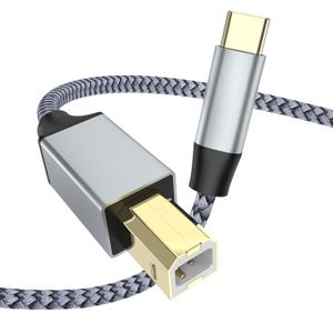 USB B to USB C Printer Cable 6 FT, USB-C to USB-B Cord for iPad Air, MacBook Pro / Air M1,Mac Pro, iMac Pro, MIDI Cable for Yamaha Casio Digital Piano, MIDI Keyboard, DJ Controller, DAC to iPad - 2M