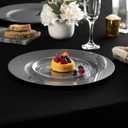 ELEGANT DISPOSABLES 13'' Party Chargers Large Plates & Platters Great for Elegant Party's Weddings Tableware Great for Serving dish Silver Pack of 12