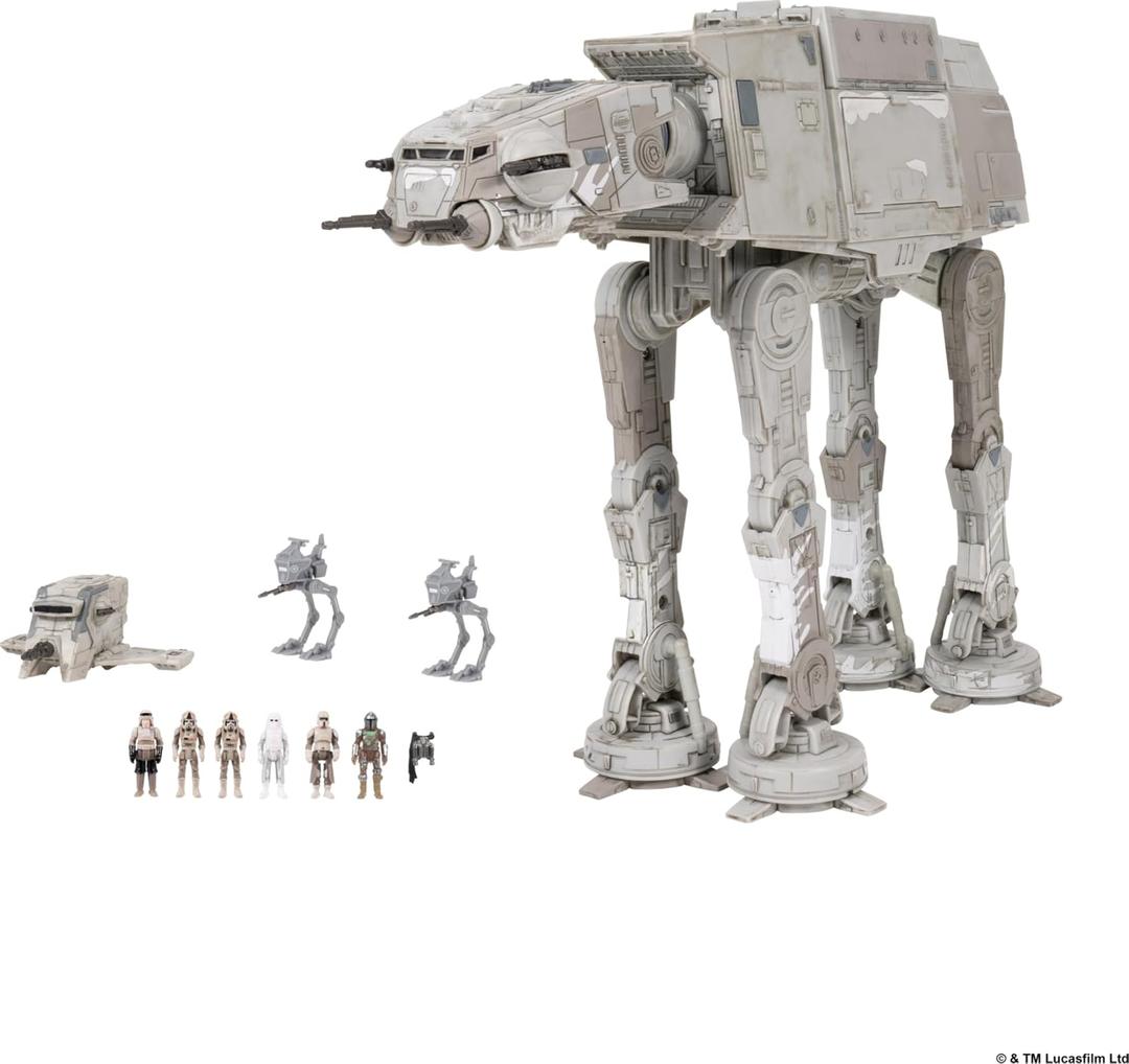Star Wars™ Micro Galaxy Squadron Imperial Remnant AT-AT Battle Pack - Four Vehicles with Six 1-Inch Micro Figure Accessories, 0.01