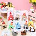 Hollowfly 12 Sets Birthday Mini Plush Bulk with Cards, Birthday Classroom Gifts for Students Mini Plushies Stuffed Animals for Students Classroom Reward Party Favors Decorations Return Gifts Present