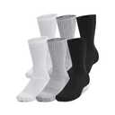 Under Armour Unisex-Adult Training Cotton Crew Socks 6 Pack, (035) Steel/White/Black, Medium
