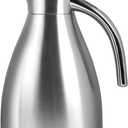 CABAX 34 oz Food-grade Stainless Steel Thermal Carafe/Double Walled Vacuum Insulated Coffee Pot with Press Button Top, 12+ Hrs Heat&Cold Retention for Coffee,Tea,Beverage etc (1.0L)
