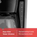 BLACK+DECKER 12-Cup Digital Coffee Maker, Programmable, Washable Basket Filter, Sneak-A-Cup, Auto Brew, Water Window, Keep Hot Plate, Black