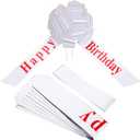 WILLBOND Large Happy Birthday Car Bow for Vehicle, 20 Inches, White