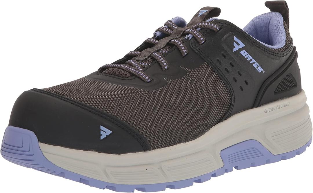 Bates Women's Jumpstart Low Fire and Safety Shoe (8, Grey/Periwinkle)