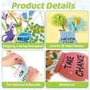 2 x Spring Bulletin Board Decorations for Classroom - It's Time to Bloom Bulletin Board Set with 3D Paper Flower Cutouts Motivational Decorations for Spring Summer School Home Chalkboard Door Wall Supply (Green)
