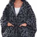 WDCOZY Wearable Blanket Hoodie Poncho Throw Comfy Soft Warm Cape Shawl Cozy Cloak Wrap Hooded with Sleeves For Women Adults