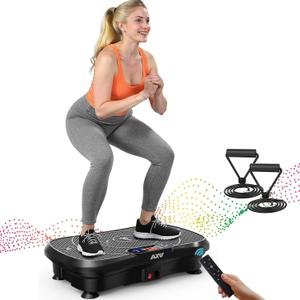 AXV Vibration Plate Fitness Platform Exercise Machine Vibrating Shaking Full Body Shaker Workout Vibrate Stand Shake Board Sport for Weight Loss Fat Burner for Gym Home Office