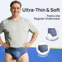 SUNKISS Ultra Thin Incontinence Underwear for Men, Mens Disposable Pull Ups, Fast Absorption & Leak Proof Protection, Moderate Absorbency, XLarge, Blue, 36 Count