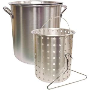 Camp Chef Aluminum Pot & Basket - Includes Lid, Basket & Removal Hook - Perfect for Boiling, Simmering & Steaming - Easy-to-Clean Cooking Pot - 24 Quart Pot