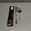 Cake Serving Set, Cake Pie Pastry Servers, Stainless steel Cake Knife and Server Set Perfect For Birthday, Wedding, Parties and Events (Silver)