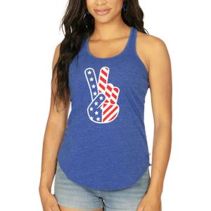 Tipsy Elves Womens 4th of July Tank Tops Cute Patriotic American Flag Shirt Sleeveless July Fourth Outfits (Blue)