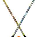 Franklin Sports NHL Kids Street Hockey Stick Set - Includes (2) Youth Street Hockey Sticks + (1) Outdoor Roller Hockey Ball - Perfect Hockey Starter Set for Kids, One Size