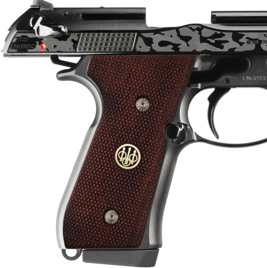 for Beretta 92 & M9 Series Custom Wood Pistol Grips, Accessories Compatible with 92FS, 92F, 92A1, M9A1, 96, Centurion, Elite Models