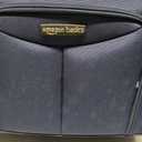 Amazon Basics Underseat Carry-On Luggage with Wheels and Handle, 14" Rolling Travel Bag, Fits Overhead Bins, Organized Compartments, Navy