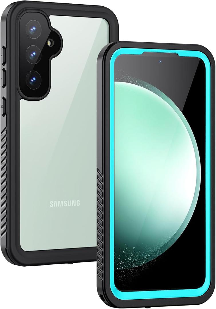 Lanhiem for Samsung Galaxy S23 FE Case - IP68 Waterproof Dustproof Case, Built-in Screen Protector, Shockproof Full Body Protective Phone Cover for Galaxy S23 FE 5G 6.4 Inch, Blue