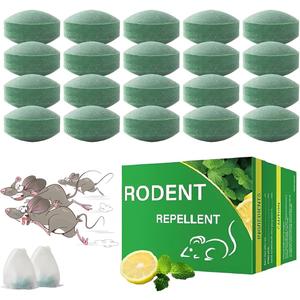 Mouse Rodent Repellent, 24 Pack Peppermint Oil for Mice Mouse Rats Squirrel Spider Pests Control Indoor & Outdoor Use, Natural Deterrent Replace Trap Poisoning Family & Pet Safe Green